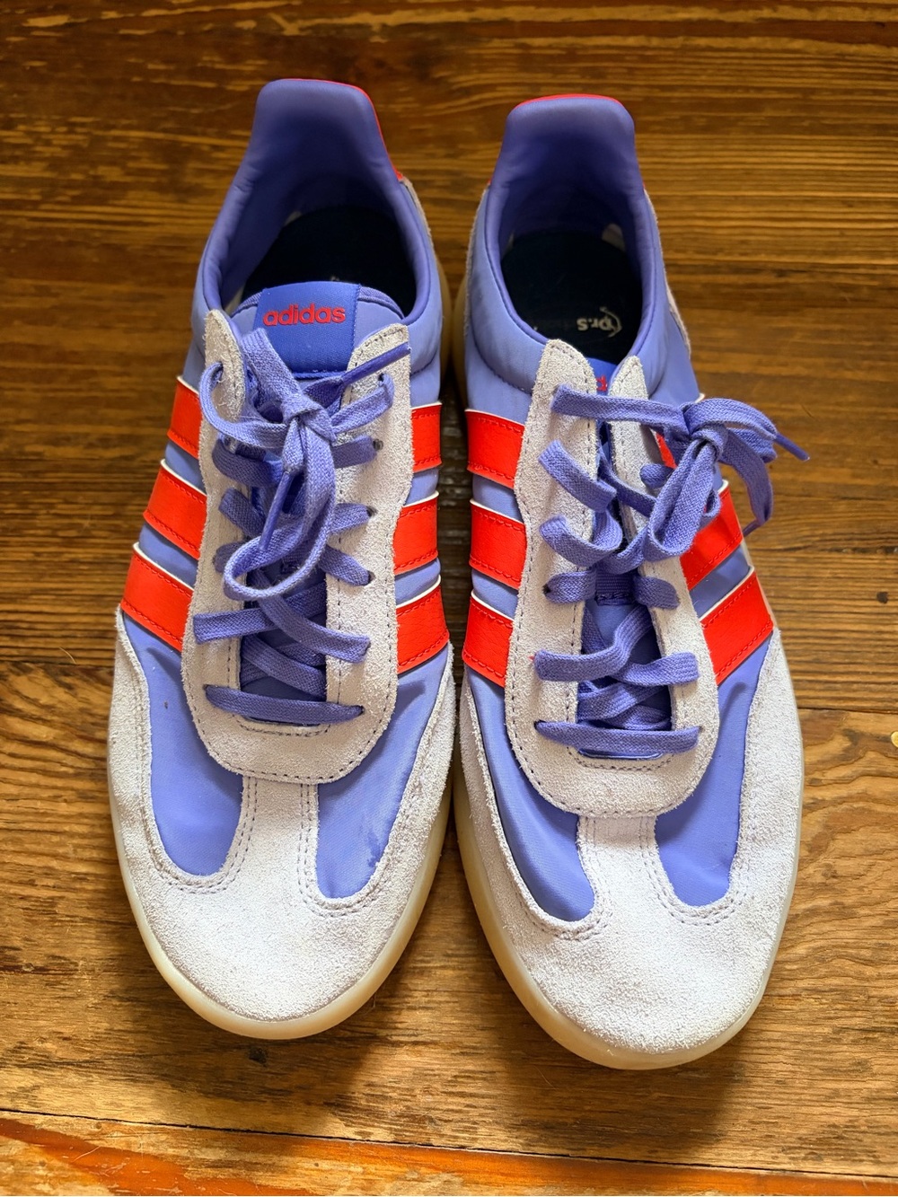 adidas Lavender and Red Retro Tennis Sneakers